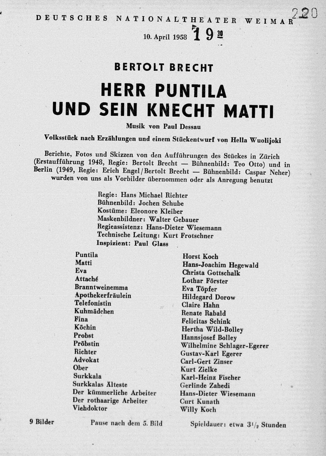 Herr Puntila und sein Knecht Matti