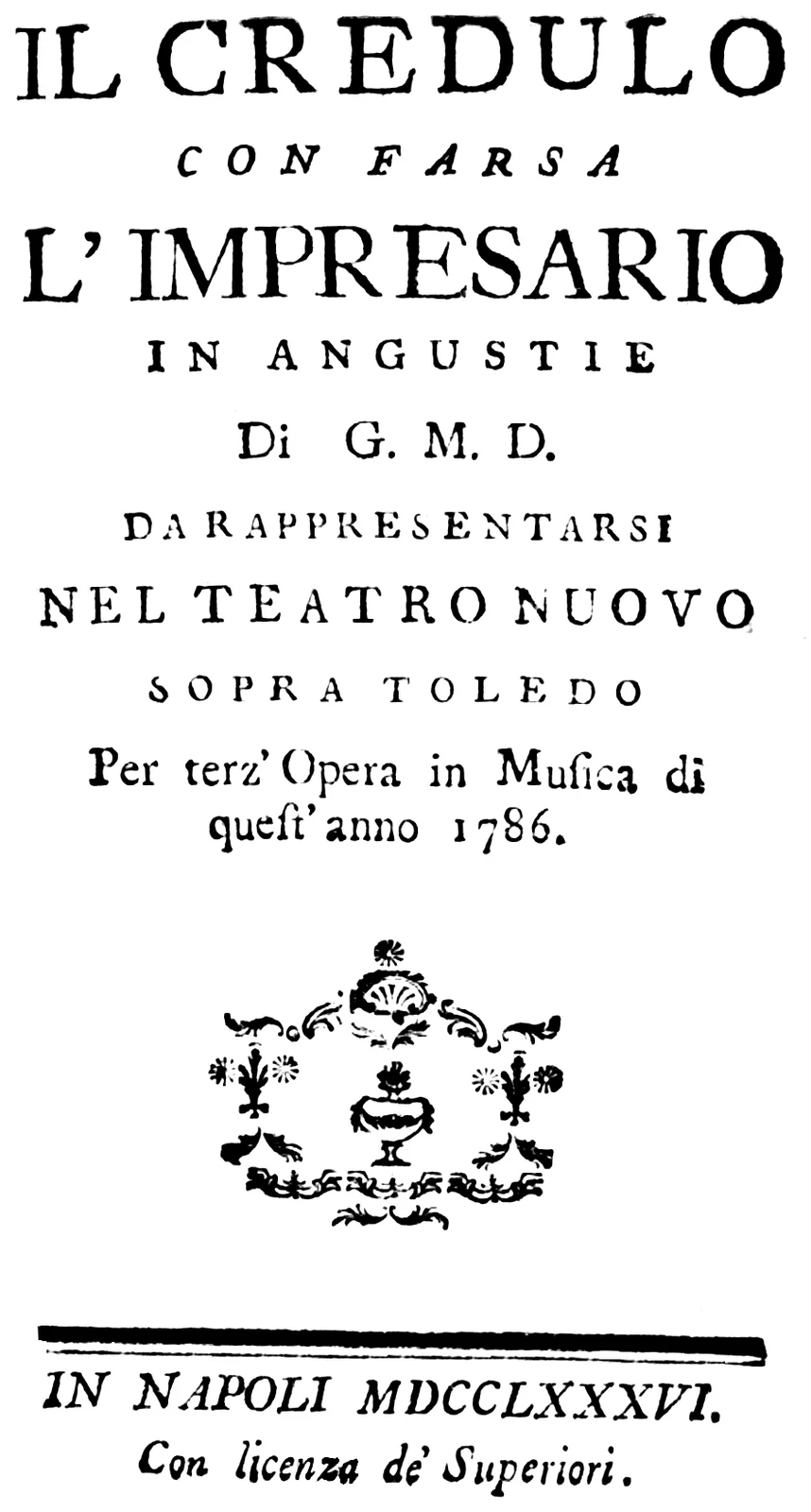 L'impresario in angustie