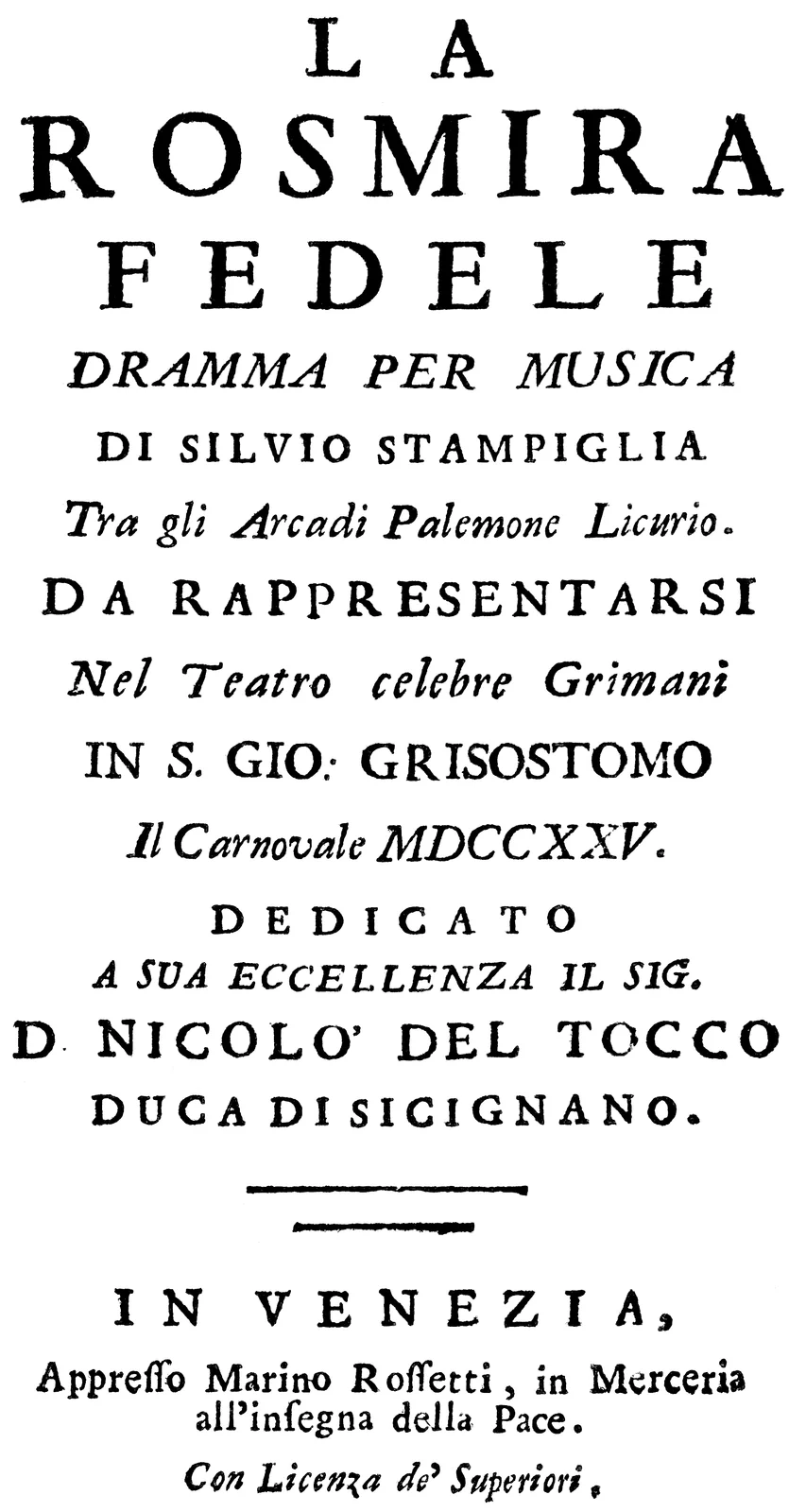 La Rosmira fedele