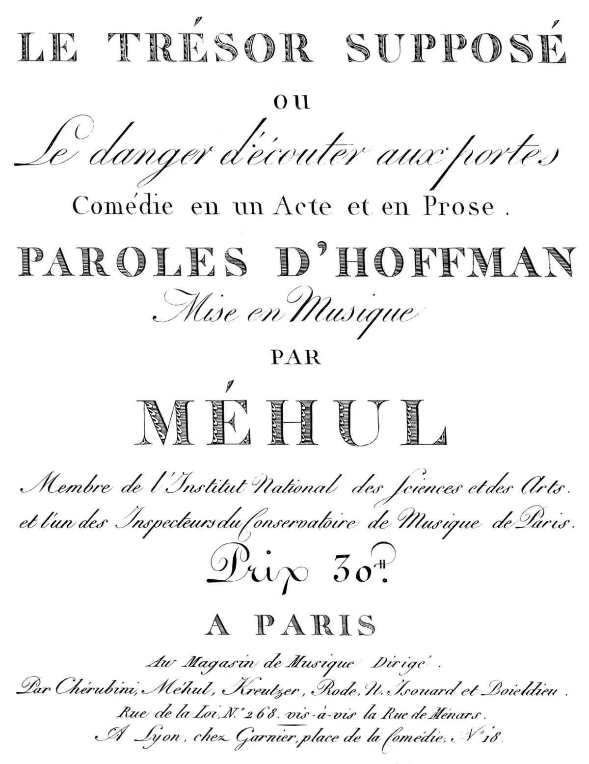 Le trésor supposé