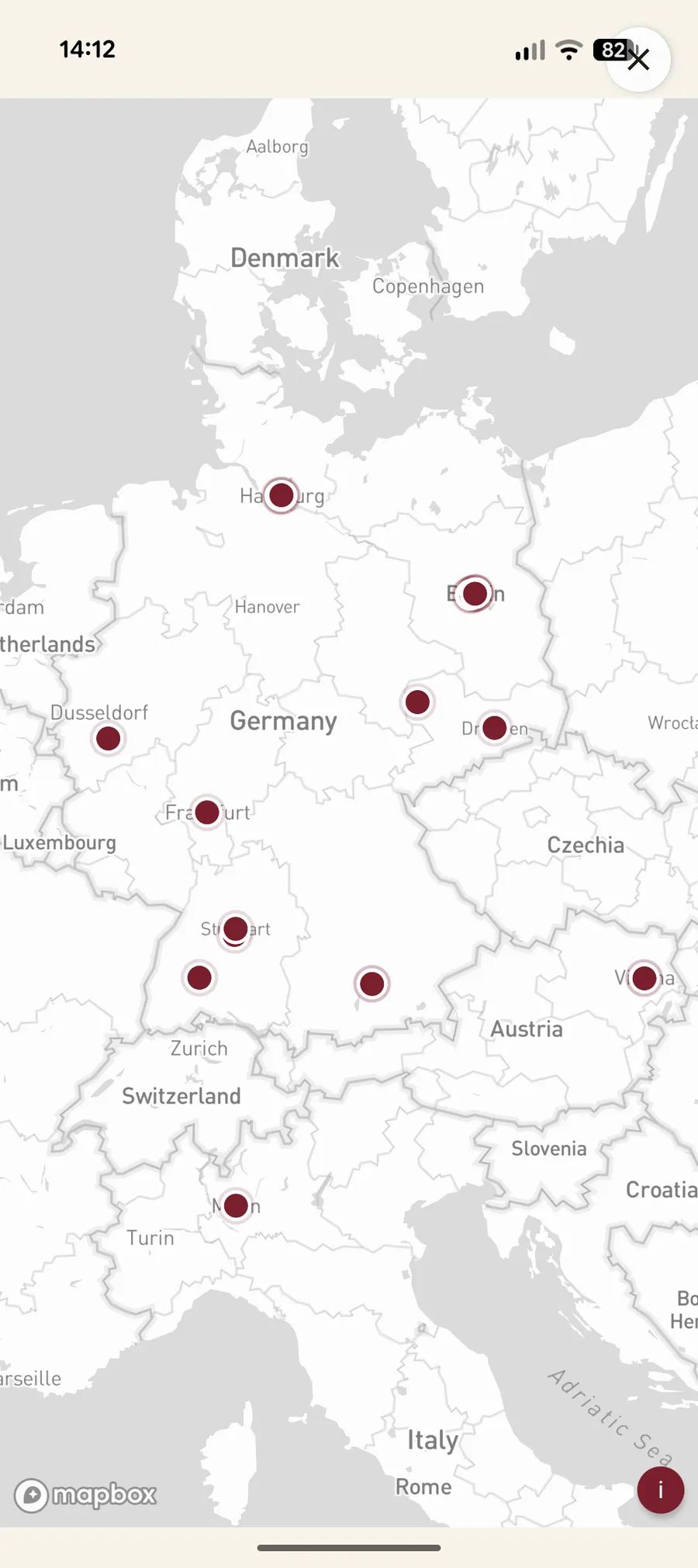 App-Screenshot: Karte
